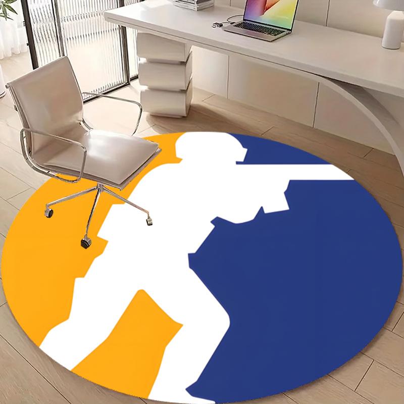 Personalized CS Round Chair Office Rug - Perfect for Mat, Office Chair & More - Ideal Gift for Birthdays and Holidays
