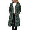And Winter Women's Single Breasted Ethnic  Printed Plush Long Coat Jacket
