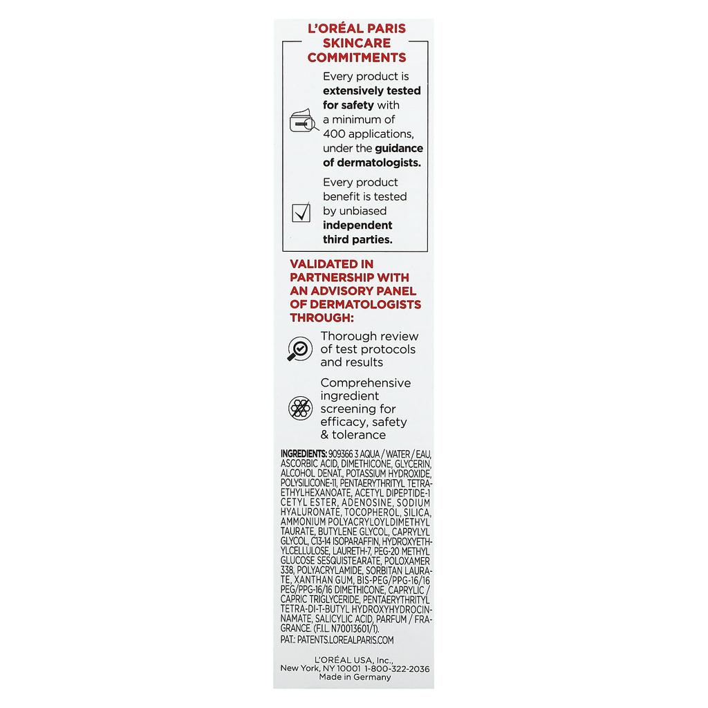 L'Oréal, Revitalift Derm Intensive, Hudgrad, 12% Vitamin C + E + Salisylsyre, 30 ml (1 Fl Oz)