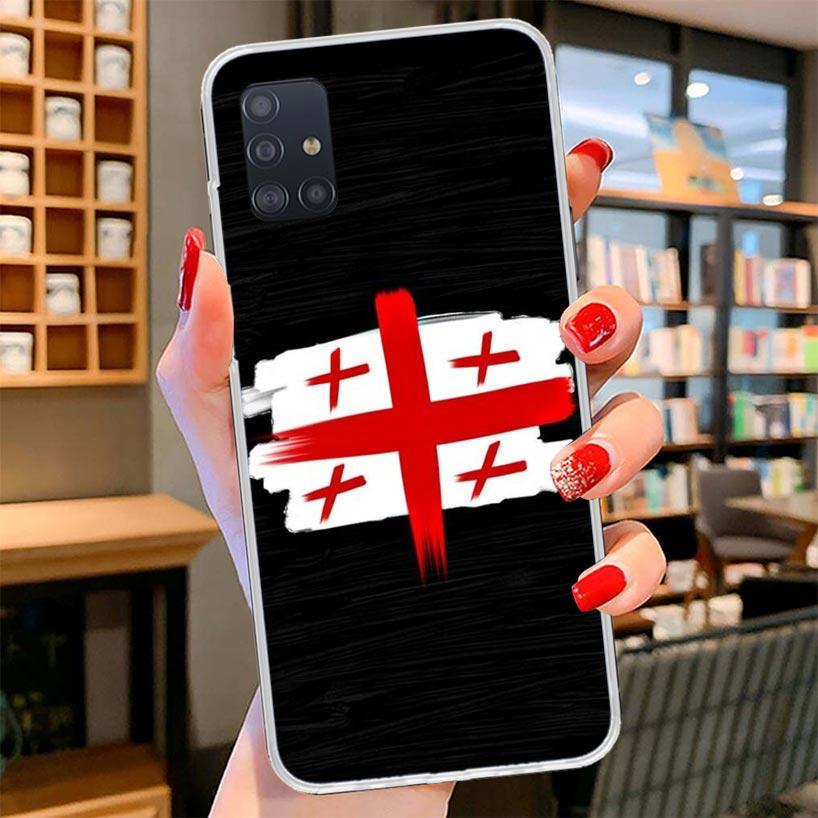 Georgia Flag Cover Phone Case For Samsung Galaxy A12 A22 A32 A52 A72 A02S Phone Case Note 20 Ultra 10 S10 Plus A51 A71 A50S A20S