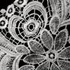 Embroidered Lace Fake Collars, Floral Hollow-Out Chest Flower Collars, Solid Color Clothing Accessories, Black & White