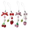 Backpack Decoration Cherry Bowknot Keyholder Women Girl Jewelry Ornament