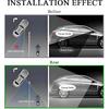 2 PCS Car Blind Spot Mirror, Fan Shaped HD Glass Convex 360° Rotating Wide Angle Side Mirror, Frameless Car Blindspot Mirror for Larger Image and