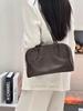 Korean Style 2025 Simple Large Capacity Underarm Handbag, Vegetable-Tanned Leather