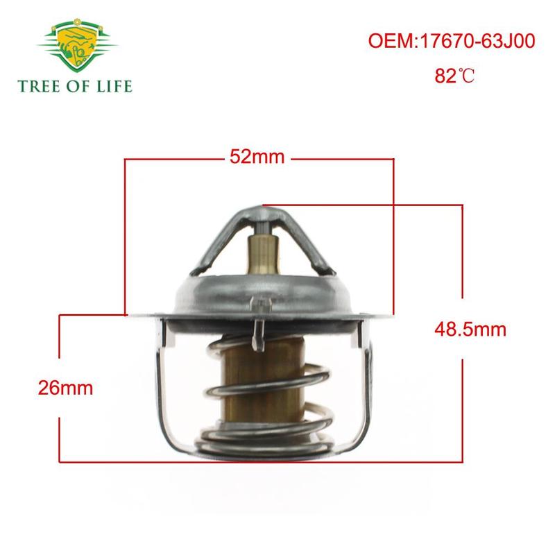 No.: 17670-63J00 Engine Coolant Thermostat 82C For  Suzuki Grand Vitara Kizashi SX4 Swift Jimny Aerio Liana 1767063J00