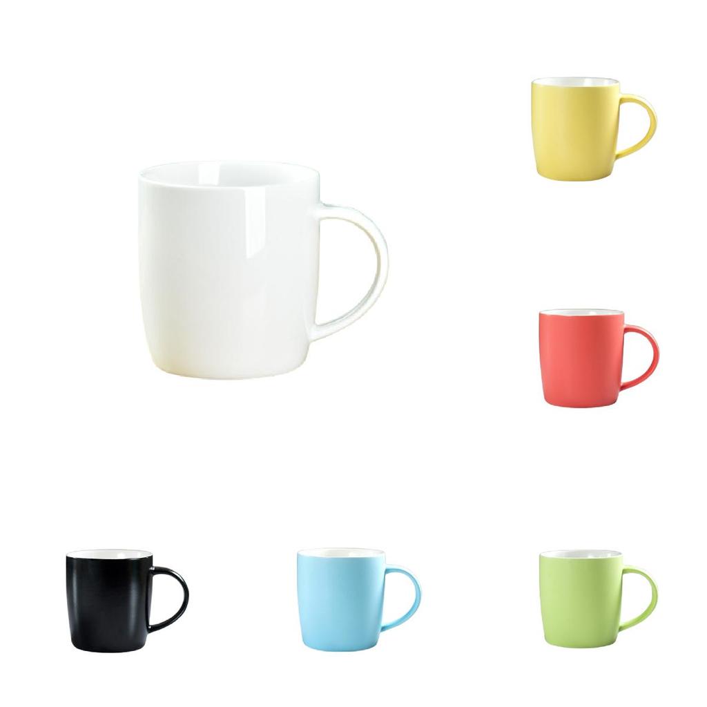 Kitchen Single White Round Ceramic Mug With And Microwave Safe Feature