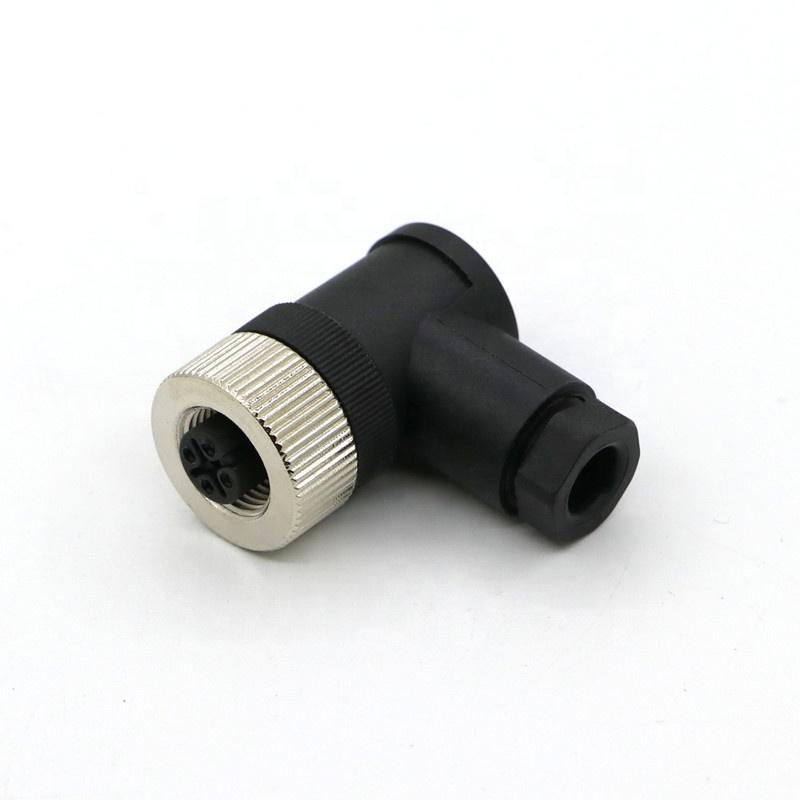 Female M12 3 4 6 8 Pin Waterproof IP67 Electrical Connector Automotive Circular 8-Pin for Vehicle Applications