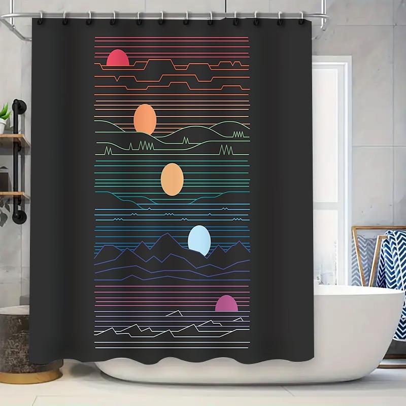 

Ocean Wave Shower Curtain Coastal Bathroom Decor Blue Sea Landscape Beach Themed Backdrop Waterproof Fabric W60H190(CM)-1 Pcs