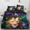 3D Animal Duvet Cover Microfiber Wolf Fox Elk Bedding Set Wild Animals Comforter Cover King Queen For Teen Adults Bedroom Decor