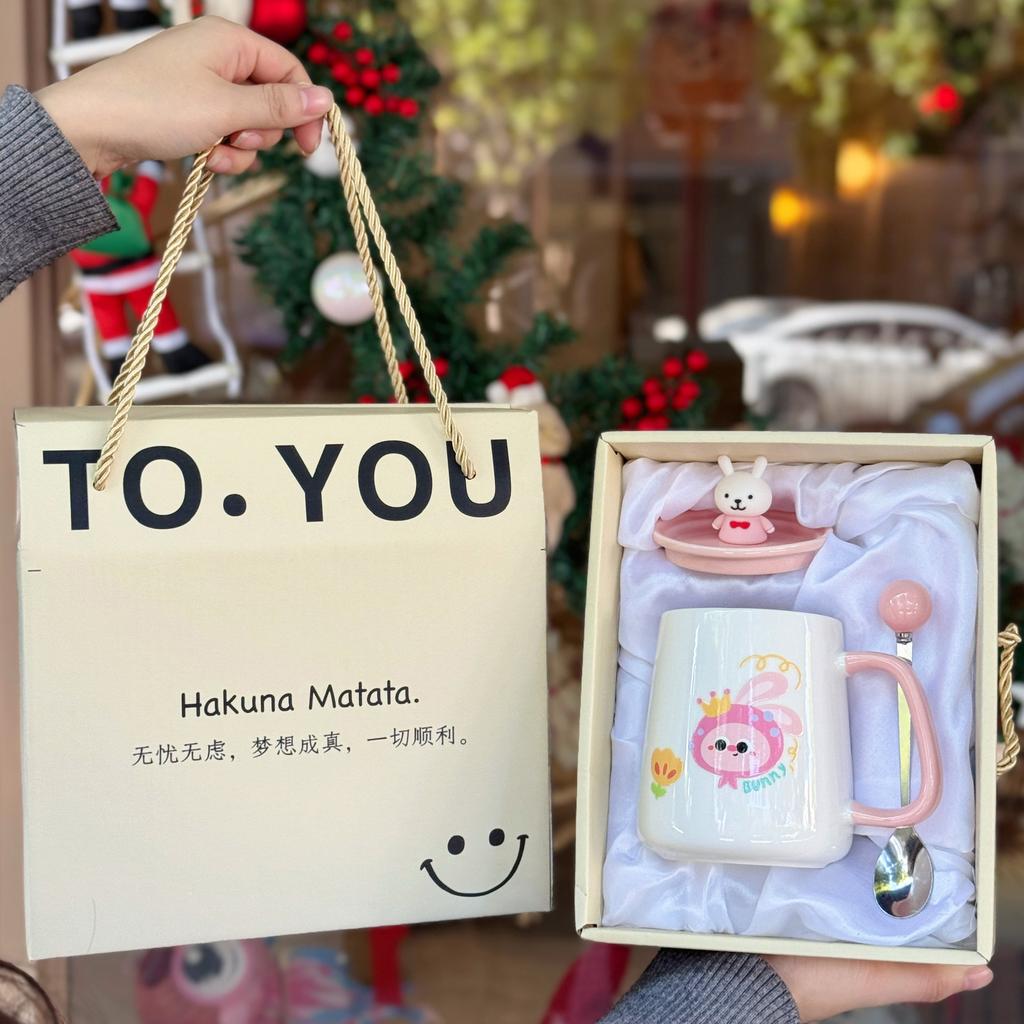 Weihnachtsgeschenk Mädchen Keramiktasse süße Tasse Souvenir praktisch Kinder neue Wassertasse 2025 Jungen