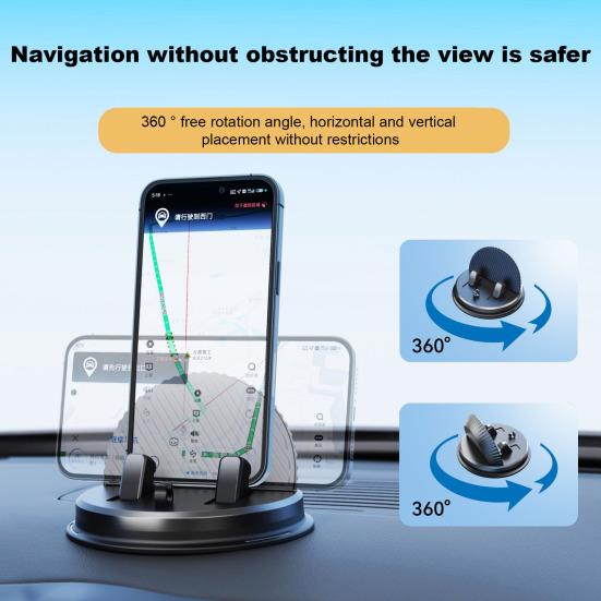 Car Dashboard Phone Holder 360 Degrees Rotating Phone Stand Hands-free Universal Mobile Phone Mount for Smartphone