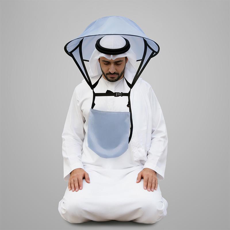 

Portable Prayer Sun Hat Foldable Polyester Umbrella Hat Easy To Use Lightweight Sunshade Headwear Outdoor 1PC