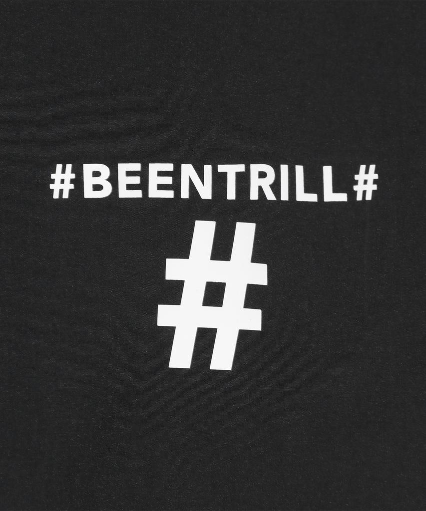 BEENTRILL Essentials Small Logo Woven Track Pants (Black)