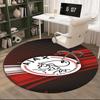 AFC Ajax Emblem Design Round Rug for Livingroom,Bedroom, Palyroom, Chair Rug, Area Rug, Circle Carpet, Large Size Fan Christmas Gift