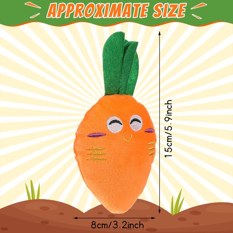 

Игрушки для собак с морковкой и пищалкой, плюшевые, мягкие, жевательные игрушки для щенков, интерактивные товары для животных для маленьких и средних собак, уход за зубами