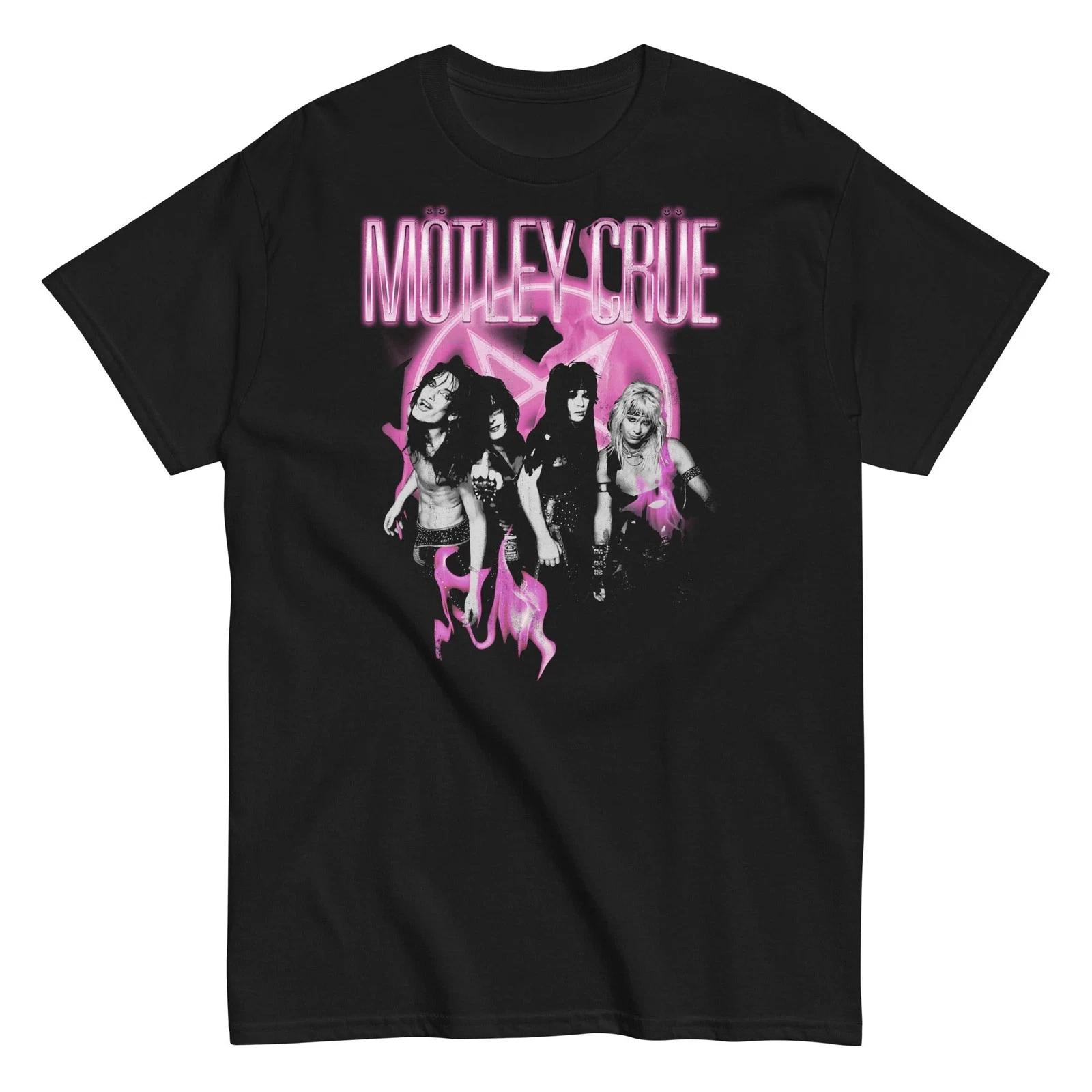 Motley Crue - Neon Pink T Shirt S