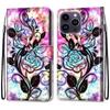 Luxury Painted Leather Case Wallet Book Style Protective Cover for iPhone 16 15 14 13 12 11 Pro MAX 16Pro 15Pro 14Pro 16Plus 15Plus 12mini SE4 (2025)