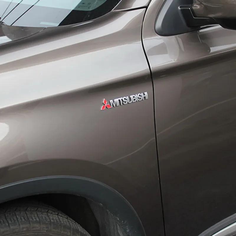 Trójwymiarowe Metalowe Litery Naklejka Emblemat na Błotnik Bagażnik Samochodowy dla Mitsubishi Outlander, Pajero, Lancer – Dekoracja Samochodu