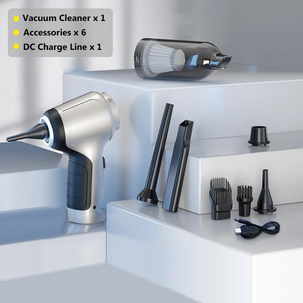 Car Wireless Vacuum Cleaner Strong Suction Handheld Wet Dry Auto Vacuum Home & Car Dual Use Mini Vacuum Cleaner Home Appliance