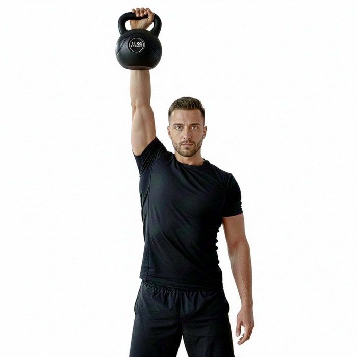 Kettlebell - SPRINGOS - 14 kg - ABS - Noir - Outil d'entraînement universel