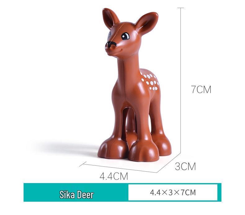 Gegele Lego-Compatible Building Blocks: Large Particles & Small Animal Accessories - Ocean, Zoo, Dinosaur Educational Toys