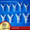 Transparent Y-Shape Plastic Tee Adapter for Universal Water Pipes