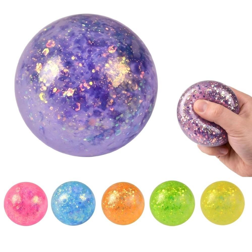 Slow Rebound Maltose Squishy Ball Glitter Squeezable Toy Sensory Toy Fidget Squishy Toy Adults