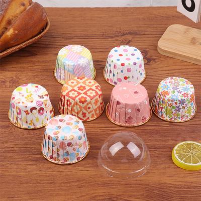 50 Stück/Set Einweg-Cupcake-Formen Oder Deckel Einweg-Muffin-Formen Hitzebeständig Glänzende Cupcake-Förmchen DIY Backzubehör