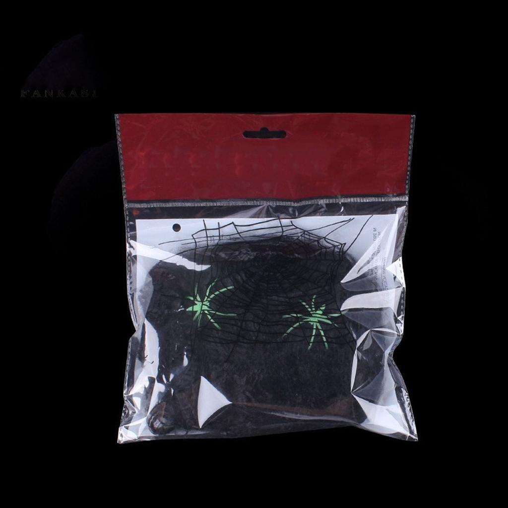 Halloween Decorations Artificial Spider Web Stretchy Cobweb Scary Party Halloween Decoration for Bar Haunted House Scene Props