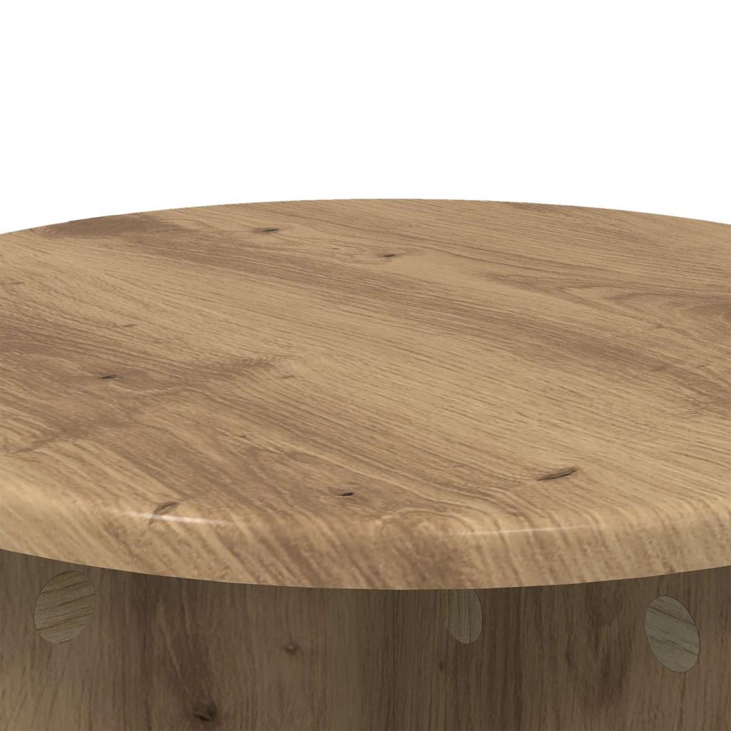 Plant Stand Set 2 Pcs Artisan Oak Finish 40 X 40 X 40 Cm