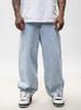 Jigga Wear Dude Men's Super Baggy Jeans Light Blue XXL