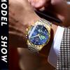 Fashion Starry Sky Van Gogh Men Quartz Watches Date Waterproof Luminous Small Three Pin Exquisite Men's Business Watches