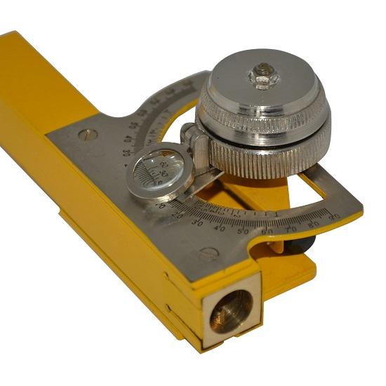 Instrument de nivelare a nivelului Abney din alamă solidă Construcție portabilă de nivel cu reglare cu mișcare lentă Standard de la 0 la 90 de grade