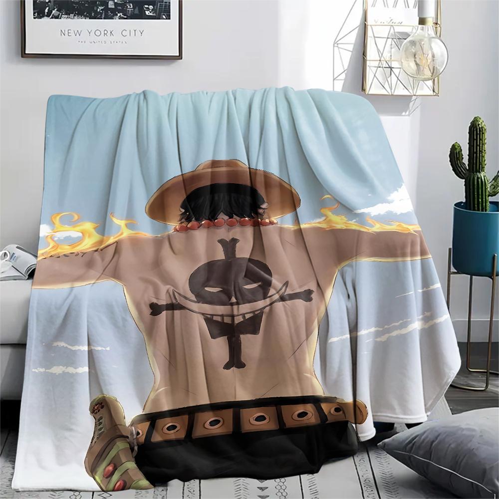 Manta de Franela con Estampado de Personaje de One Piece, Alta calidad Cómoda para Todas las Estaciones, Decoración del Hogar, Calidez y Comodidad, Perfecta para Regalos de Navidad