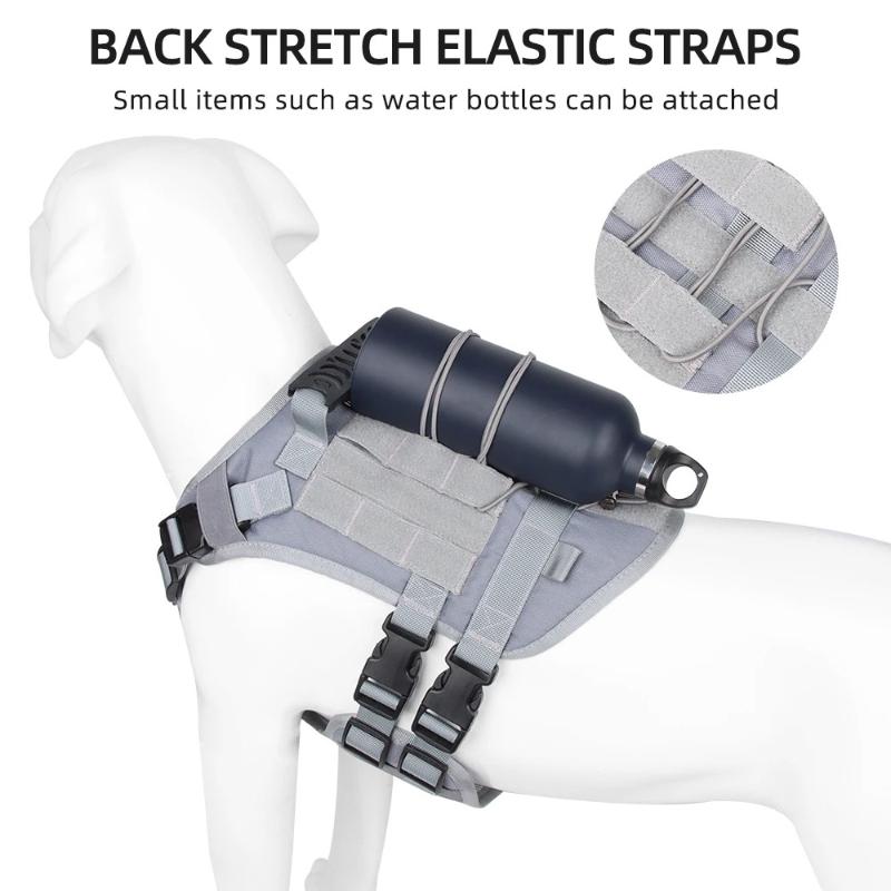 New Tactical Dog Harness No Pull Lightweight Oxford Vest for Large Dogs Multi Functional Durable Reflective Pet Design