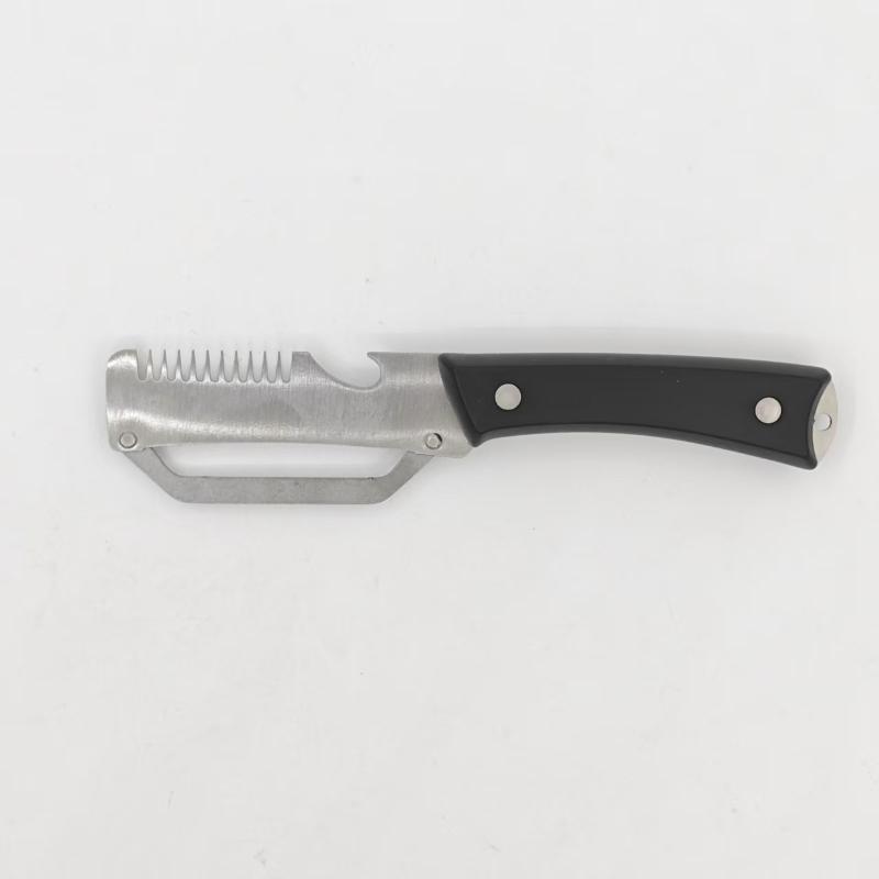 

3-In-1 Multi-Function Serrated Peeling Knife Premium Vegetable Peeler Bottle Opener Kitchen Tool чорний