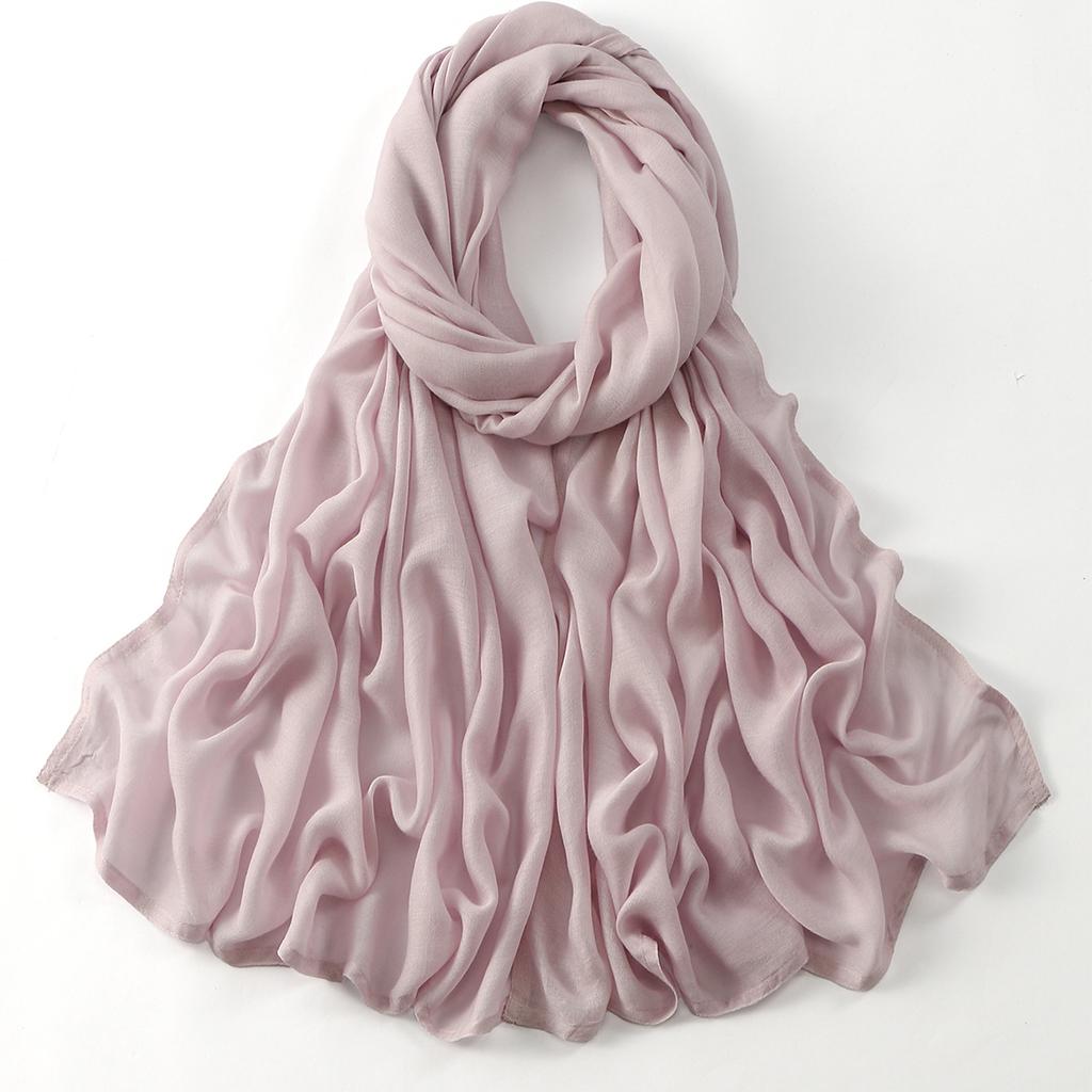 Muslim Modal Hijab Cotton Rayon Scarf for Women Double Stitching Wide Edge Rayon Shawl Islamic Thin Soft Viscose Turban Headband