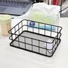 Slim Metal Storage Basket With Steel Mesh Base For Accessories And Small Items