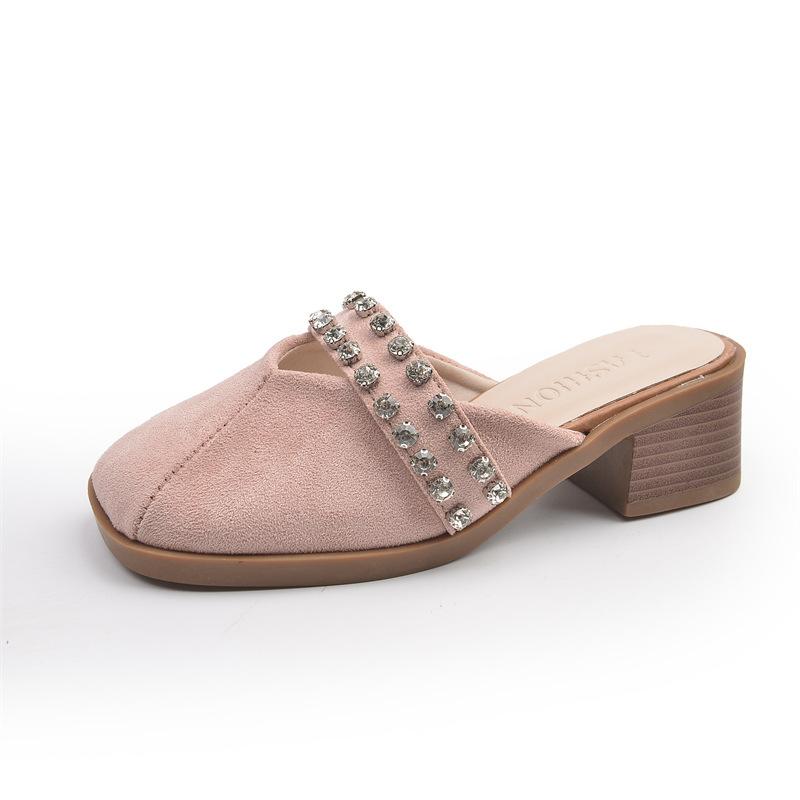 Fashion Versatile Slippers 2025 Spring and Summer New Fashion Casual Bag Head Half Slippers Light Mouth Temperament Cool Slippers