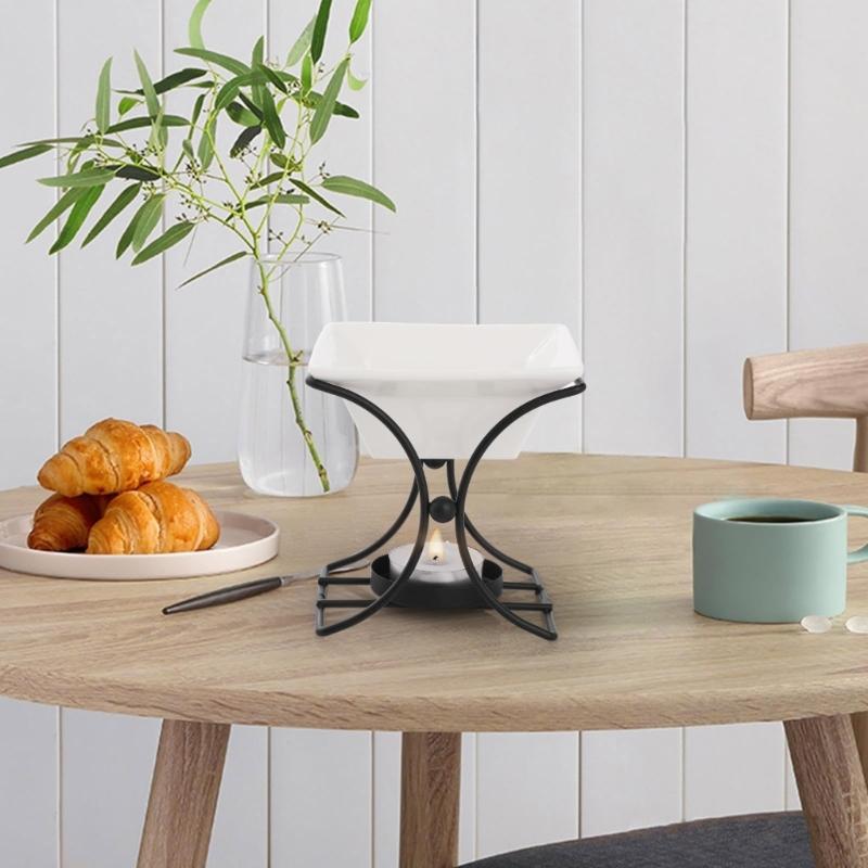 Unique X Shape Ceramic Oil Burners Oil Diffuser Candle Holder for Enhancing Home Ambiances Contemporary Homes Decors