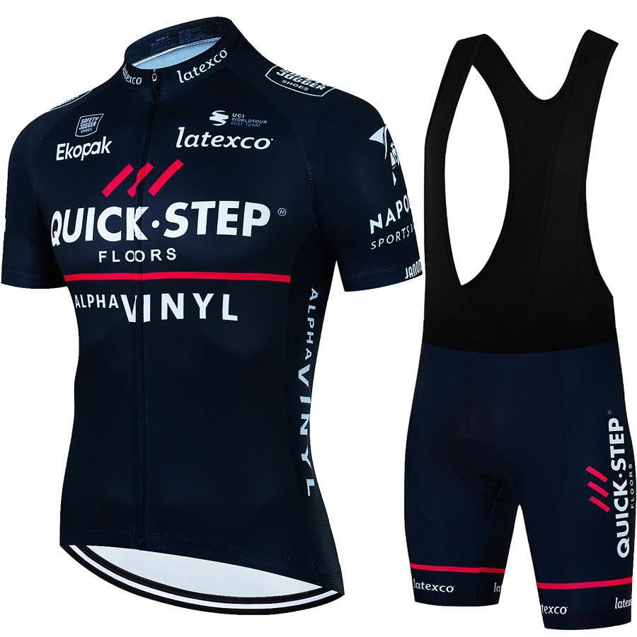 Summer New 2026 Summer Breathable Cycling Suit Set Quick Step Team Edition Cycling Suit Men's and Women's Short Sleeve Suit Strap Shorts Riding
