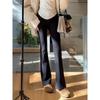 Black Slim-Fit Flared Casual Pants for Women, Spring/Summer 2026 New High-Waisted Stretchy Slim-Fit Bootcut Pants