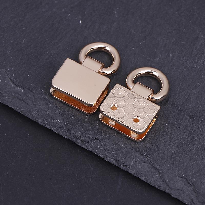 2Pcs Metal Bag Side Edge Hang Buckle Clip With D Rings For Diy Leather Craft Bag Strap Belt Handle Shoulder Crossbody Bag Parts