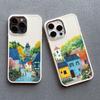Picturesque Landscape Town Silicone Phone Case For iPhone 16 15 14 Pro Max Plus 11 12 13 Pro Max 7 8 Plus SE2 XS X XR Back Cover