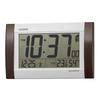 Rhythm Clock Citizen Wall Alarm Radio-Controlled Digital R188 Table Use Calendar Temperature Humidity Display Brown