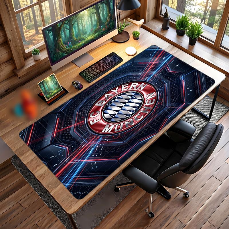 Tappetino per Mouse Grande Stampato Bayern Monaco, Tappetino Morbido in Gomma Antiscivolo per Scrivania da Gioco per Ufficio Laptop Computer Decorazione