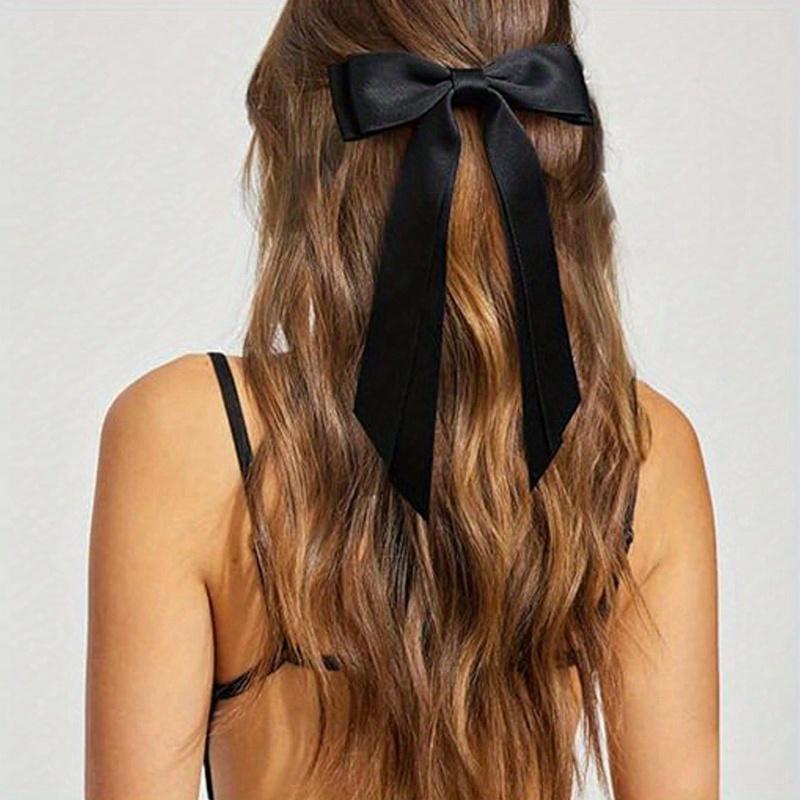 Doppelstöckige Schleifen-Haarspange, Geeignet für Damen für den Alltag/Urlaub/Arbeit, Krokodilklemme Haar-Accessoires Klauen-Klemmen Haarkrallen Haarspangen