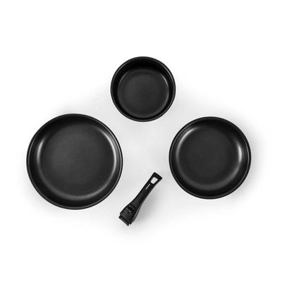 4pcs Aluminum Cookware Set With Removable Flex4 Handle From Brand