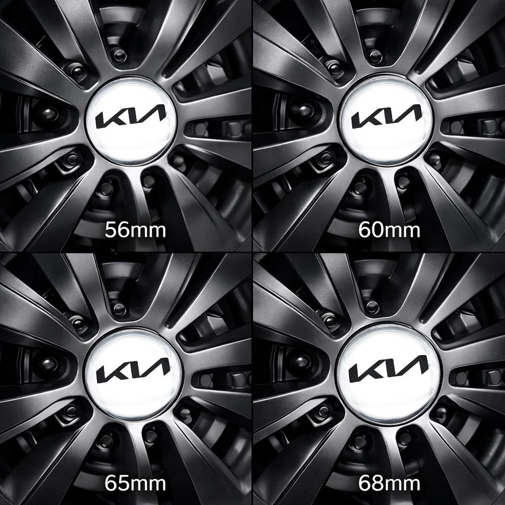 

4pcs 56mm 60mm 65mm 68mm Car wheel emblem Wheel Center Hub Cap auto Rim refit badge covers sticker styling accessories For kia 68mm black cap
