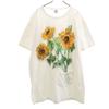 PRINTS OF TAILS 90s Made In USA Old Sunflower Short Sleeve One Piece Women Used